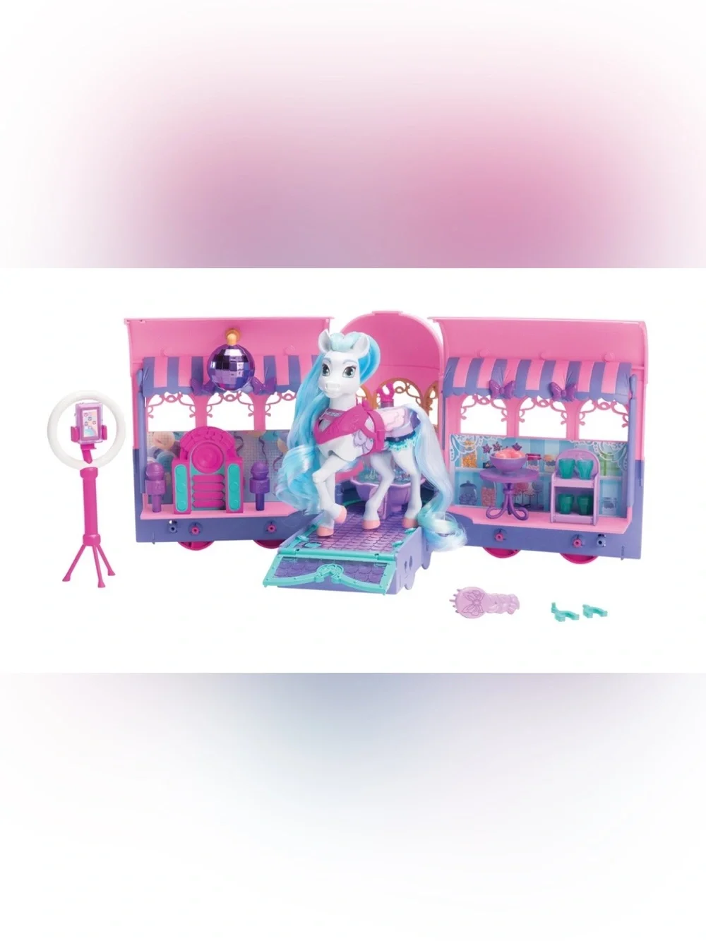 NIB Wild Manes Perla’s Clubhouse Trailer 25-Piece Horse Playset JAKKS Pacific